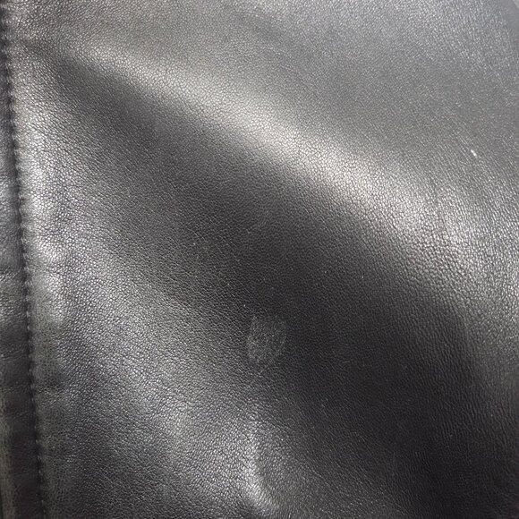 Vintage Y2K Black Lamb Leather Zip Up Jacket - Picture 9 of 12